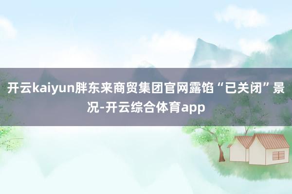 开云kaiyun胖东来商贸集团官网露馅“已关闭”景况-开云综