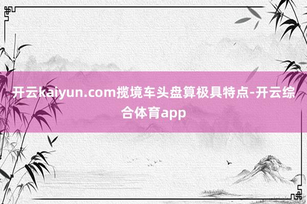 开云kaiyun.com揽境车头盘算极具特点-开云综合体育app