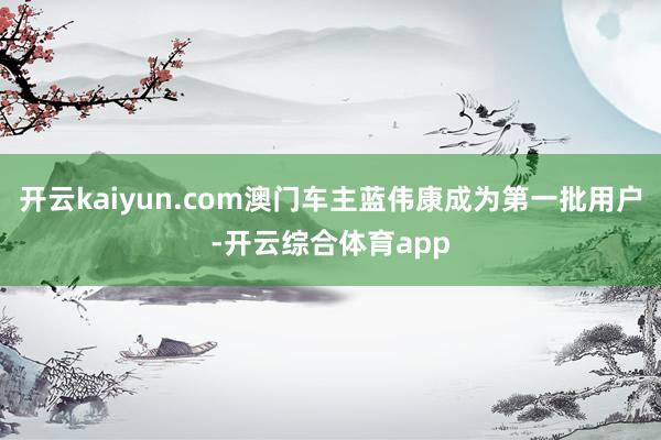 开云kaiyun.com澳门车主蓝伟康成为第一批用户-开云综合体育app