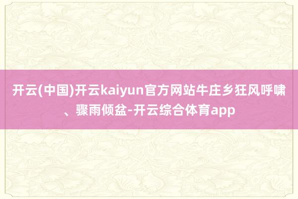 开云(中国)开云kaiyun官方网站牛庄乡狂风呼啸、骤雨倾盆-开云综合体育app