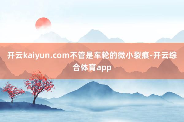 开云kaiyun.com不管是车轮的微小裂痕-开云综合体育app