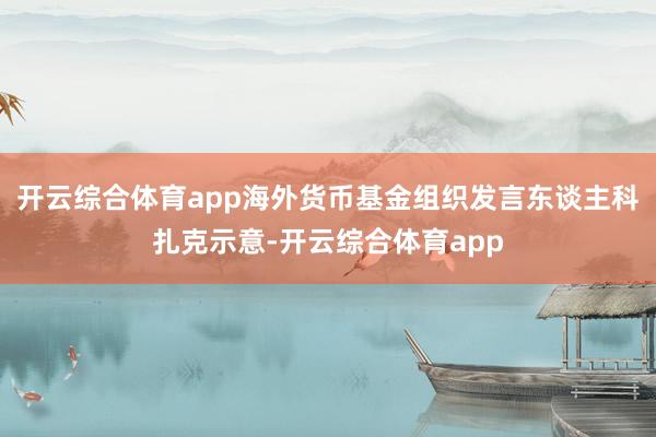 开云综合体育app海外货币基金组织发言东谈主科扎克示意-开云
