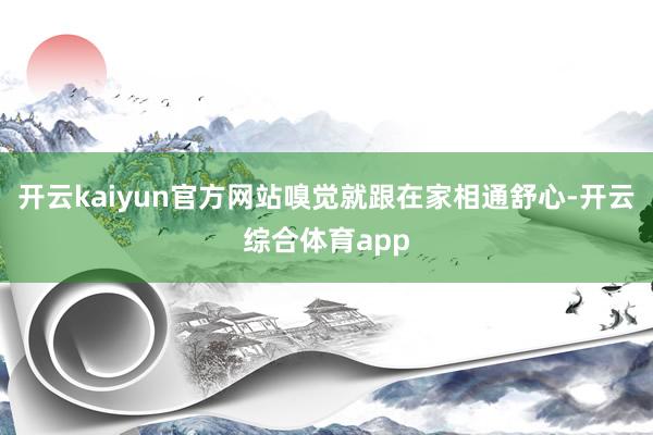 开云kaiyun官方网站嗅觉就跟在家相通舒心-开云综合体育app