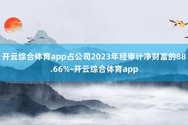 开云综合体育app占公司2023年经审计净财富的88.66%-开云综合体育app