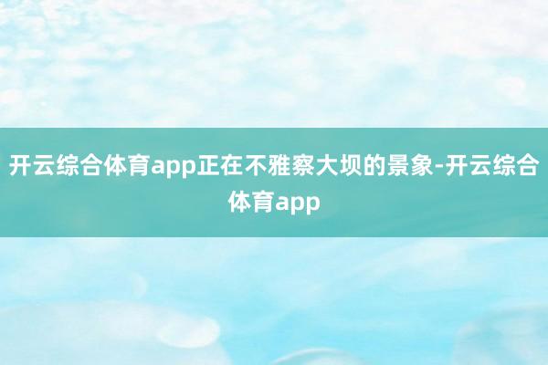 开云综合体育app正在不雅察大坝的景象-开云综合体育app