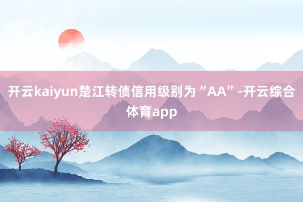 开云kaiyun楚江转债信用级别为“AA”-开云综合体育app