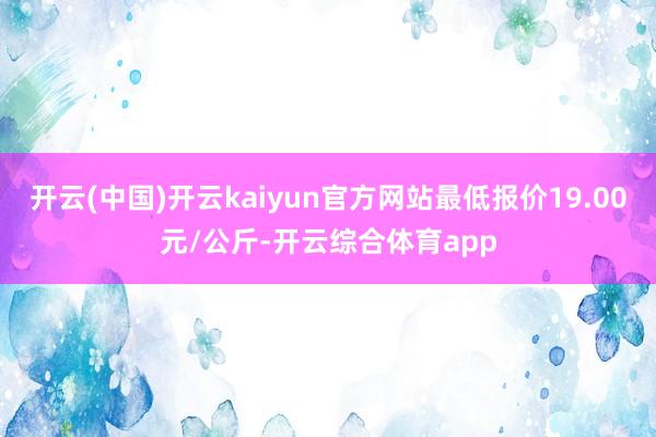 开云(中国)开云kaiyun官方网站最低报价19.00元/公